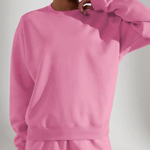 Fabricant Oversize Fleece Women Tracksuit Knitwear Set 2 Pieces Set Haute qualité With Sweatpants Blank Hoodies - Product Image 4