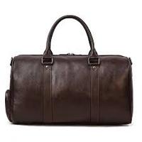 Sac de voyage en cuir véritable pour homme de style vintage grande capacité Design simple Sac à main de voyage d'affaires avec fermeture à glissière