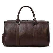 Bolsa de Viaje de Cuero Genuino para Hombre, Estilo Vintage, Gran Capacidad, Diseño Simple, Bolso de Mano para Viajes de Negocios con Cierre de Cremallera - Product Image 5