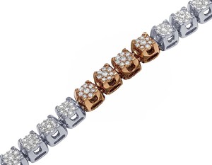 Chaîne de tennis de luxe style fleur sertie de moissanite, bijoux hip-hop, collier en argent sterling S925, cadeau de mariage - Product Image 3