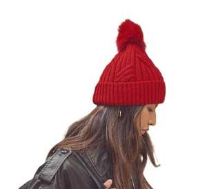 Gorro de secado rápido de buena calidad para mujer, estilo único, transpirable, deportivo, de punto de invierno, gorro cómodo de Color rojo - Product Image 2
