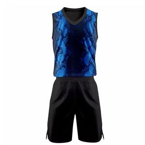 Ensemble de maillots de basket-ball d'été respirants et à séchage rapide CABRA WEAR, sans manches, 100% polyester, réversibles, personnalisables OEM - Product Image 5