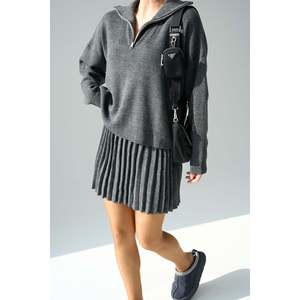 ชุดกระโปรงคอปกสีแอนทราไซต์ - Product Image 1