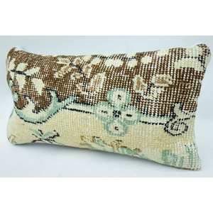 Premium Beige Paisley Patchwork lana almohada 8x16 pulgadas cojín decorativo tejido Vintage cuadrado portátil ropa de cama sofá Navidad - Product Image 3