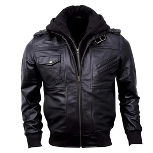Vestes en cuir pour hommes de haute qualité, sur mesure, pour la saison hivernale, en toile, neuves, prix raisonnable, style urbain - Product Image 3