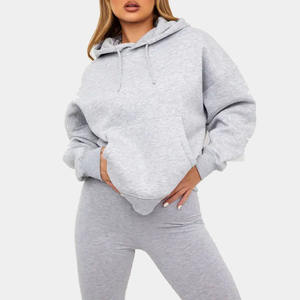 Sudadera con capucha de algodón suave de primera calidad 2025 para parejas, ropa básica de punto holgada, mezcla de algodón GSM 360, esencial para invierno - Product Image 2