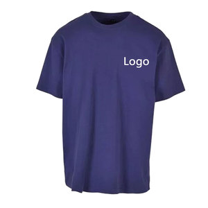 Camiseta de Cuello Redondo con Logo Personalizado, Hombros Caídos, Estilo Holgado para Hombre, Diseño Elegante, Algodón Jersey Grueso para Otoño y Verano, 100% Algodón - Product Image 4