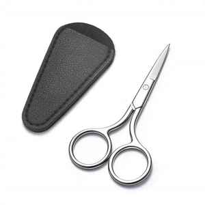 Ciseaux à ongles professionnels droits en acier inoxydable pour couper les doigts et les orteils, couper les cuticules, manucure avec étui en cuir PU - Product Image 2