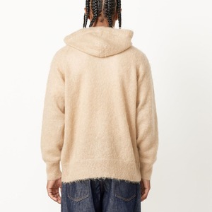 Sudadera con capucha de punto de mohair de alta calidad con logotipo personalizado para hombres y mujeres Diseño de impresión cepillada difusa Suministro de ODM en stock - Product Image 5