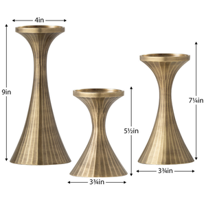 Romantic Candle Holder Modern Wedding <b>Decorative</b> 3Pcs Candle Holders Unique Aluminum Candle <b>Jar</b> for Home Decor - Product Image 1