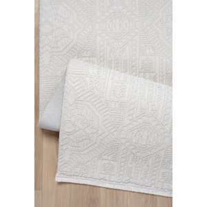 Ensemble de tapis Mexx MX003, tapis blanc moelleux 80x150 cm, fabriqué avec une technologie anti-poussière - Product Image 3