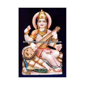Pur Blanc Marbre Saraswati Statue - Product Image 1