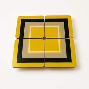 Sous-verres carrés de luxe en noyer avec incrustation de résine, fabricant OEM, usine ODM, durables, résistants à la chaleur, écologiques, vente en gros en vrac, Inde - Product Image 1