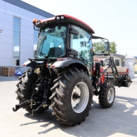 Tracteur 4x4 75 CV Stage V Euro V avec cabine climatisée et chargeur frontal, machine agricole multifonctionnelle