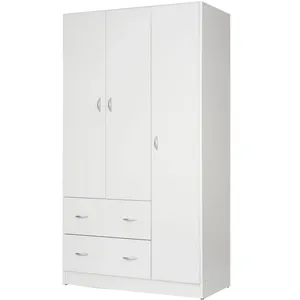 Ahorro de espacio Muebles de dormitorio Armario Organizador de almacenamiento Armario de madera de triple puerta - Product Image 2