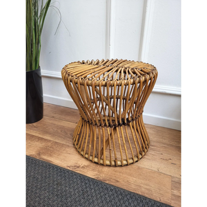 Tabouret en rotin artisanal écologique de style vintage du Vietnam Design d'arche distinctif pour le style de la maison hôtel salon appartement - Product Image 2