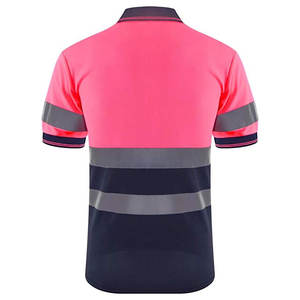 Seguridad Hi Vis Reflectante Seguridad Trabajo Manga corta Dos colores Taller Construcción Polo Camisetas - Product Image 2