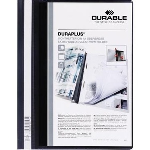 Extra Wide PVC Black DURABLE DURAPLUS DIN <b>A4</b> File <b>Folder</b> - Product Image 1