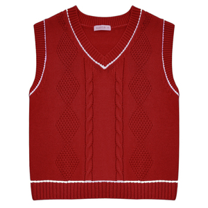 2025 nouvelle tendance haute qualité hommes chandails gilets pulls tricoté col en V tricots personnalisé sans manches pull gilet hommes - Product Image 5