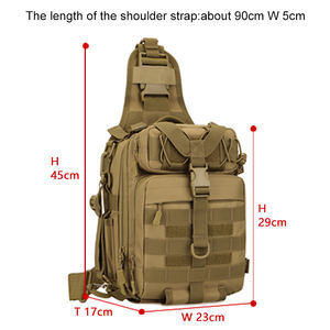 กระเป๋าสะพายไหล่พร้อมที่ใส่เบ็ดตกปลาอเนกประสงค์ทนทานกระเป๋าเป้สะพายหลังสำหรับตกปลากลางแจ้งกระเป๋าคาดอกยุทธวิธี - Product Image 2