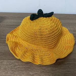 Custom Hand Knitted Crochet Bucket Hat Featuring Animation Character Style with Strawberry Frog Pig <b>Dog</b> Bows Cartoon Patterns - Product Image 3