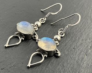 Pendientes Colgantes de Labradorita de 10 mm con Plata de Ley Chapada en Oro, Estilo Vintage, Certificados por IGI, Regalo de Compromiso, Boda o Fiesta - Product Image 4