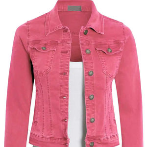 Custom Casual Denim <b>Jacket</b> Factory Wholesale Women Big and Tall Big & Tall <b>Trucker</b> <b>Jacket</b> Ladies <b>Jacket</b> Jeans 100% Cotton Shell - Product Image 1