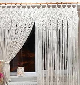 Rideau de porte en macramé fait à la main pour décoration intérieure élégante pour salon chambre à coucher pièce de décoration intérieure Boho - Product Image 1