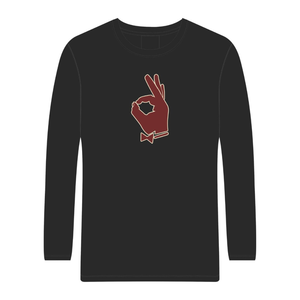Kappa Alpha Psi YO Hand Sign 1911 Noire Long Sleeve <b>T</b> <b>Shirt</b> Premium Cotton Greek Fraternity Casual Wear Tee - Product Image 3