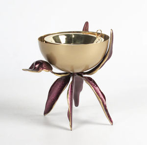 Ensemble de bols de service modernes et luxueux en aluminium écologique pour la rentrée scolaire, design floral, support de table, centre de table, bol à fleurs unique - Product Image 6