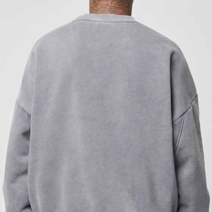 Streetwear personnalisé pour hommes Ensembles de sweatshirts à épaules tombantes Sweat-shirt de haute qualité en coton lourd avec logo brodé OEM - Product Image 5