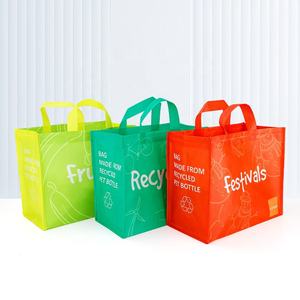 Non-woven Fabric Shopping <b>Bag</b> with Hook & Loop Closure Customizable Size - Product Image 3
