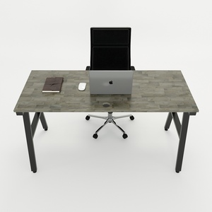 AConcept HBAC003 140x60 Minimalist Design Steel L-Shaped <b>Work</b> <b>Desk</b> with Assembled Metal Legs for Office or Bedroom Use - Product Image 2