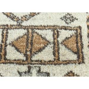 พรมขนสัตว์ถักมือสีเบจและสีน้ำตาลลายเรขาคณิตสำหรับห้องนั่งเล่น ทางเข้าห้องนอน ห้องโถง-PKWL-448 - Product Image 3