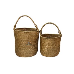 Panier de rangement en osier de tissage tissé à la main ouvert personnalisé du fabricant vietnamien matériaux de paille naturelle fabriqués à la main Vietnam - Product Image 1