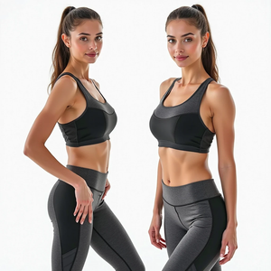 Conjunto de Yoga Deportivo Cómodo y sin Costuras para Mujer con Sujetador Deportivo y Leggings para Otoño e Invierno con Transpirabilidad - Product Image 1