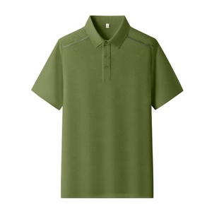 เสื้อโปโลแขนสั้นผู้ชาย สีพื้น ผ้าถัก แห้งเร็ว สไตล์ลำลอง ทรงปกติ โพลีเอสเตอร์ 100% - Product Image 4