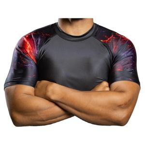 Top Trending Surge manga corta BJJ Rash Guard 82% poliéster y 18% Spandex camisetas gráficas sublimadas a los mejores precios - Product Image 3