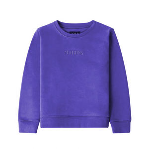 Dear-Lover mujer 290 Gsm Sudadera de cuello redondo de gran tamaño LOGO personalizado pulóver tejido acanalado insignia frontal decoración para invierno - Product Image 4