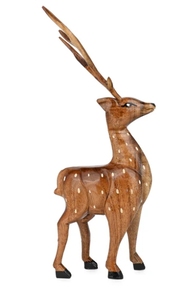 รูปปั้นกวางแกะสลักทำจากไม้มะม่วงสำหรับตกแต่งบ้านและสำนักงานรูปปั้นกวางแกะสลักรูปปั้นศิลปะรูปปั้นตกแต่งบ้าน - Product Image 5