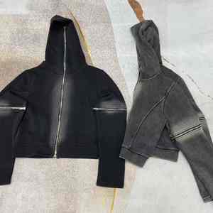 100% coton matériel hommes lavage à l'acide sweats à capuche entièrement personnalisés en différentes tailles broderie personnalisée Logo marque sweats à capuche pour hommes - Product Image 6