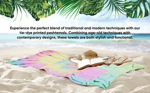 Serviette de plage turque 85x165 cm en gros - Tie-dye spirale pastel multicolore 100% coton turc, fournisseur OEM pour hôtels, piscines et spas - Product Image 5