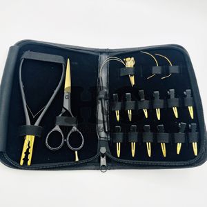 New Opener Salon <b>Mini</b> Set Hair Extension <b>Tools</b> Leather Case Set Pliers Customized logo Printing Hair Extension <b>Kit</b> Sustainable - Product Image 5