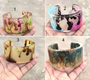 Hot Sell 2025 <b>Bangle</b> RESIN Cuff <b>Bangle</b> <b>Bracelet</b> for Women and Girls - Product Image 3