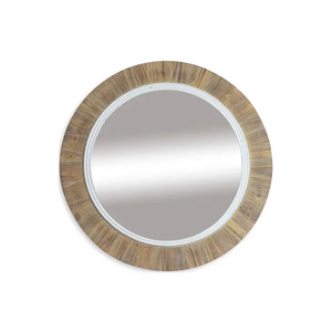 Decorative Wall <b>Mirror</b> with wooden <b>Beads</b> Metal Frame Decorative Metal Wall <b>Mirror</b> - Product Image 2