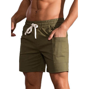 Pantalones cortos de gimnasio de estilo callejero para hombre con logotipo personalizado, pantalones de chándal de malla verde para correr, nadar, usar en la playa, pantalones cortos de verano - Product Image 4