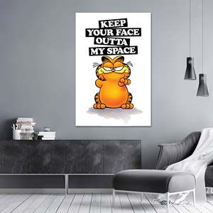 Affiche sur toile moderne de Garfield avec design « Keep Your Face Outta My Space » - Product Image 5