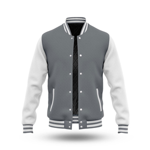 Wholesale High Quality Coated Custom Logo Casual OEM Chenille Letterman Varsity Jackets <b>Stand</b> Collar Front Logo for Men Women - Product Image 1