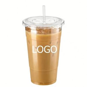 Vasos de Plástico Desechables Personalizados de 107 mm, 30/32 oz, Vasos de PET para Bebidas Frías, Té de Burbujas, Jugos, Boba, con Tapas y Pajitas - Product Image 3