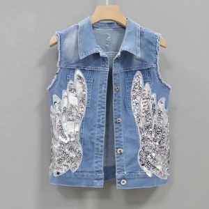 2025 personnaliser Design élégant femme veste Premium 100% coton à capuche jean veste casual respirant Denim veste - Product Image 3